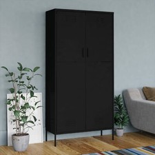 BaraSh Wardrobe Black 90x50x180  Steel,Heavy Duty Clothes Storage,Dust D3J4