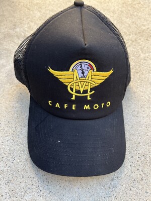 Cafe Moto Snapback Hat Cap Black Spell-Out Logo One Size Craft Coffee Racer SD