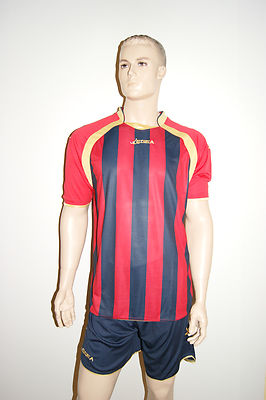 AKTION !  14 Kurzarmtrikot-Sets  DUBAI v.Legea, rot/blau Gr.XL + 2XL
