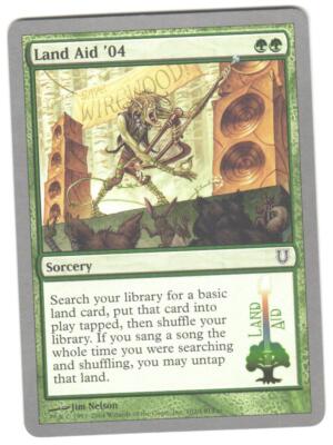 Magic_the_gathering Unhinged Land Aid '04 #102 2004,MTG,LP Common