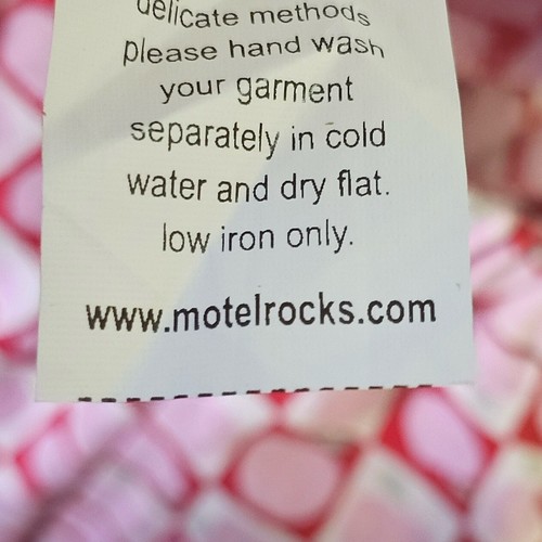 MOTEL ROCKS RAYA TROUSER APPLE CHECK BLUSH RED + TOP CO-ORD SZ S BNWT FREE POST - Picture 7 of 7