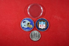 NFL Football Team Coin: New England PATRIOTS w/ Hard Case Poker Card Protector