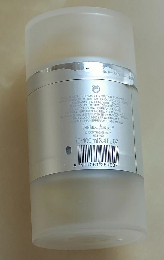 Винтажная туалетная вода-спрей 212 CLASSIC от CAROLINA HERRERA 100 мл 3,4 унции 1997 ПЕРВОЕ ИЗДАНИЕ. ЗАПЕЧАТАННЫЙ - Изображение 3 из 4