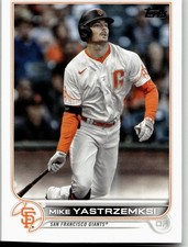 2022 Topps Series 1 - Mike Yastrzemski #103 Name Misspelled as Yastrzemksi