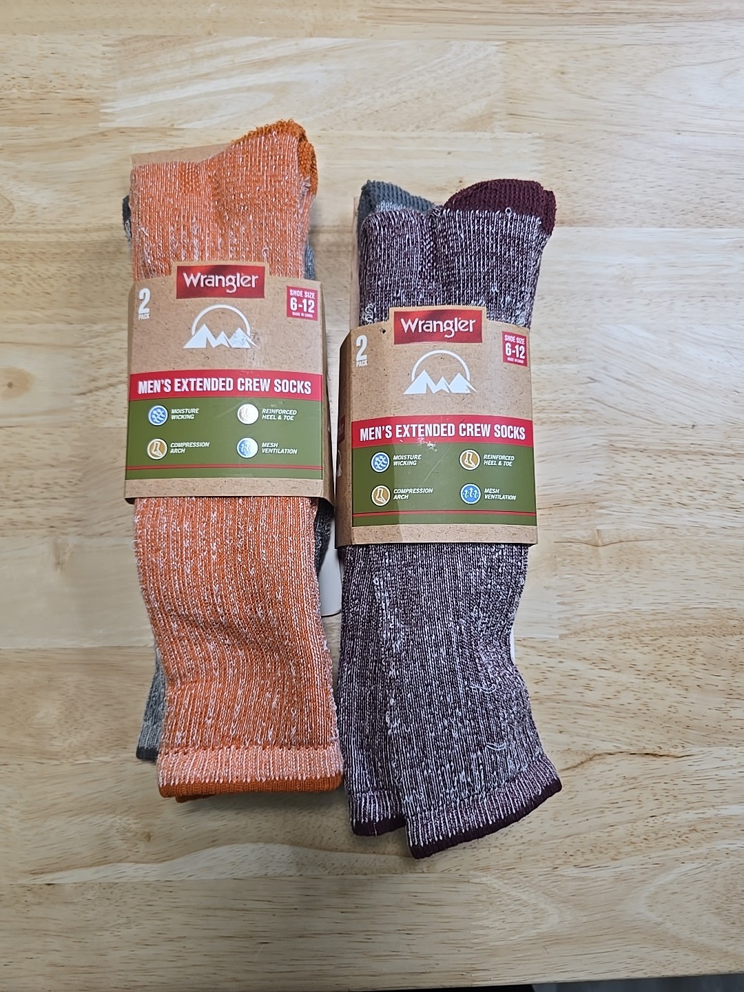 PACK de 2 calcetines extendidos Wrangler para hombre talla 6-12 SKU multicolor