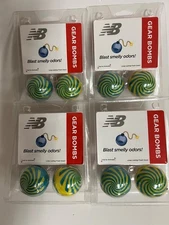 NEW BALANCE GEAR BOMBS  4 PACKS of  2 - 8 TOTAL  Deodorize SHOES, BAGS, LOCKERS