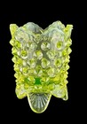 Fenton Topaz Opalescent Footed Hobnail Toothpick Holder *As Is Flawed — photo 1