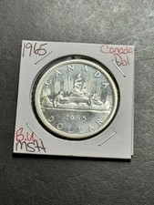 1965 Canada Silver Dollar Large 80% Silver Foreign World $1 Coin (Raw19153)