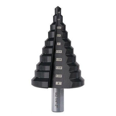 1/4 to 2 Inches M2 HSS Step Drill Bit, Large Unibit for Cutting Holes on Stai...