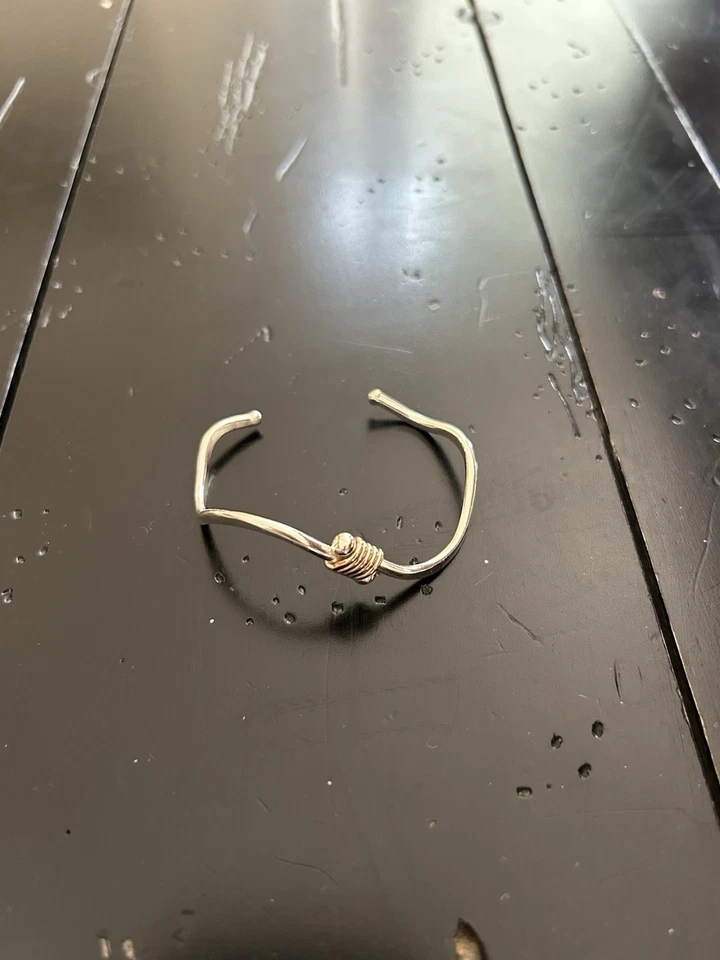 Cape Cod Cuff bracelet - Sterling Silver With Gold - Image 4 of 4