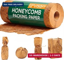 12" x 150FT Honeycomb Packing Paper Roll for Moving & Shipping - Expandable Kraf