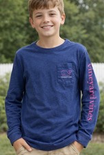 Vineyard Vines Kids Blue Long Sleeve T-Shirt Size~ Medium