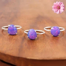 Ethiopian Opal Gemstone 925 Sterling Silver Ring Handmade Jewelry Ring For Gift