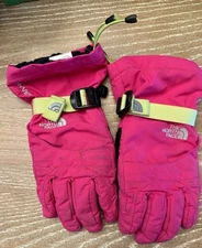 North Face Winter Hyvent Gloves Women Small Fleece Lined Pink Snow Ski