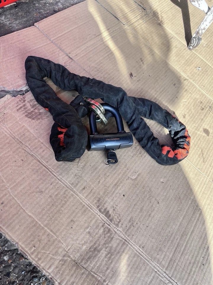 Security Metal Motorbike Chain Lock Padlock Heavy Duty - Image 3 of 4