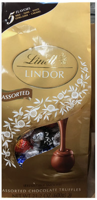 Lindt LINDOR Chocolate Truffles 50 Count 5 Flavors 21.2oz