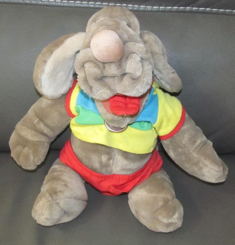 Vintage Wrinkles The Dog Plush Hand Puppet Heritage Tan Ganz Bros 1981 Sharpei