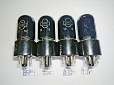 4pcs NEW 6P6S=6V6, 6AY5, 587  MATCHED QUAD Reflector Tubes