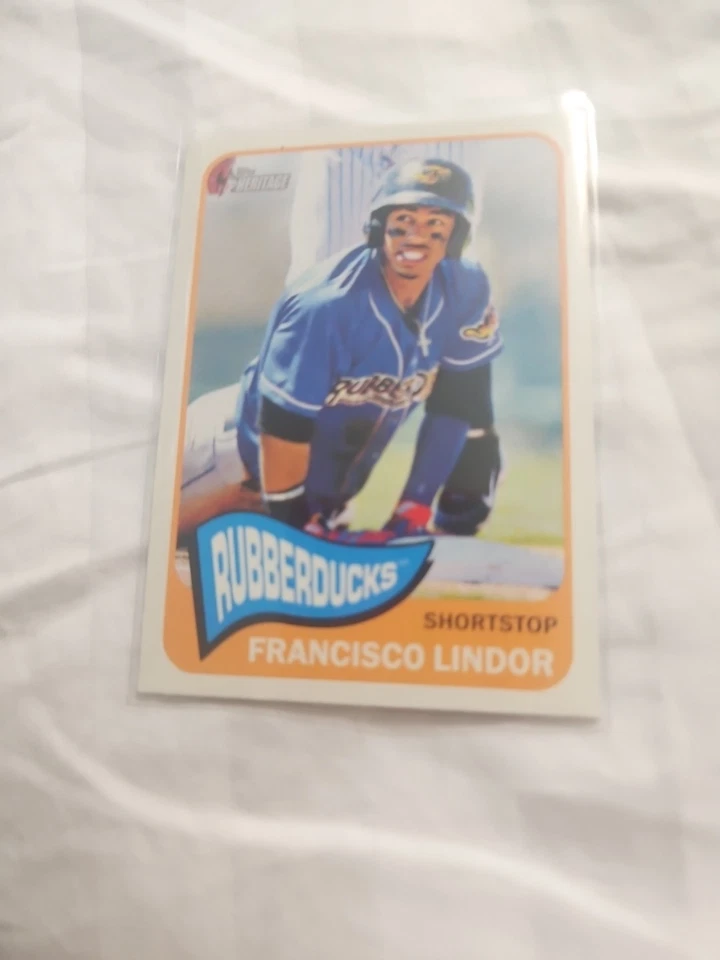 Francisco Lindor 2014 Topps Heritage Minors #40 Prospect Mets Rubberducks - Image 2 of 3