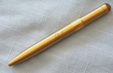 Vintage Revlon Gold Tone Bullet Style Retractable Makeup Lip Brush
