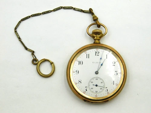 Vintage Elgin Grade 291 Model 7 7j Hand Wind Pocket Watch