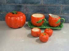 Maruhon Ware Occupied Japan Tomato Tea Set - 8 Pieces