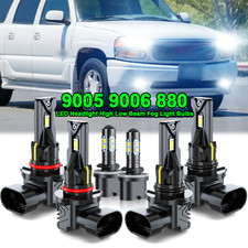 For GMC Yukon XL 2000-2006 6X Combo 6000K LED Headlight Hi-Lo Fog Light Bulb