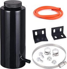 Coolant Overflow Tank, Radiator Overflow Bottle 800ml Aluminum Universal Black