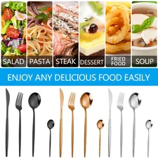 3-24 Pieces Silverware Set For 4 Stainless Steel Flatware Set Tableware Set