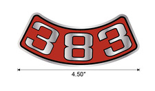 4.5 New 383 Air Cleaner Decal Sticker For Dodge Plymouth Chrysler Classic Mopar