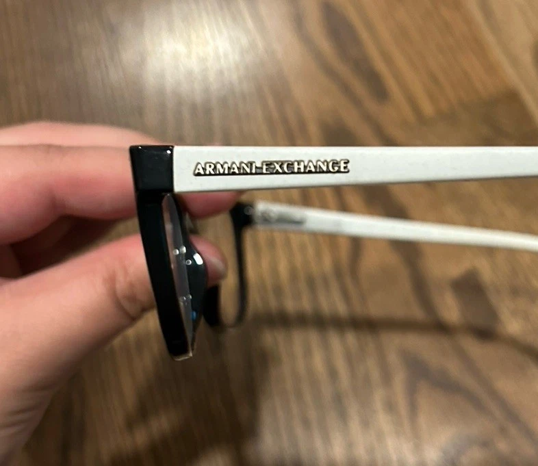 Marco de gafas Armani Exchange AX 3037 8204 negro/blanco mujer con estuche de diseñador Foto 2 de 4