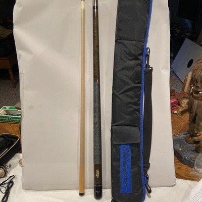 Players 58  Pool Cue Vintage With Soft Eliminator Case. Pearl Inlaid.
