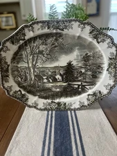 Johnson Brothers Friendly Village Turkey Platter 20" x 15 5/8" Made in England