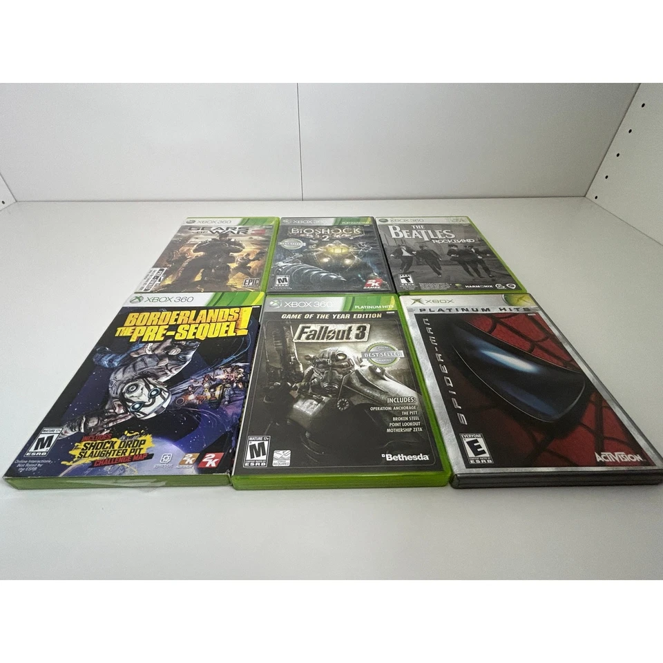 Xbox 360 Game Lot of 6 Gears of War 3, BioShock, Pre-Sequel, Fallout 3 GOTY - Image 2 of 4