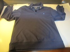 Izod Advantage Performance Stretch- Pullover 1/4 Zip- medium  blue vg