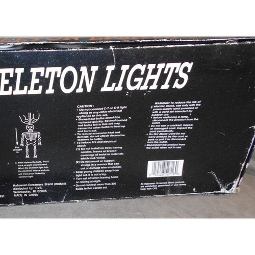 Vintage Halloween Skeleton String Lights 2 Boxes Works-Read Description - Picture 15 of 15
