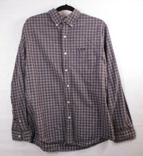 Chaps Large Easy Care Long Sleeve Button-Up Logo Pocket Plaid Shirt