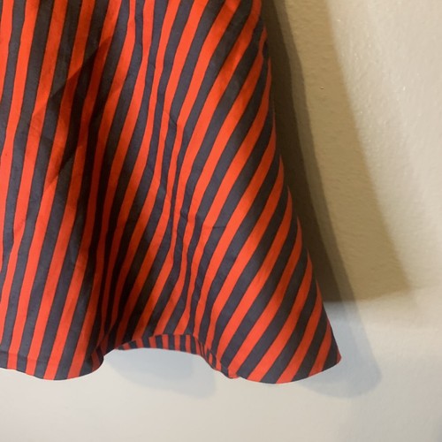 Anthropologie Odille Top Womens 12 Melosa Halter Stripe Red Navy Corset Zip Side - Picture 4 of 14