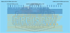 American Orient Express Passenger Car Decal Set HO Scale