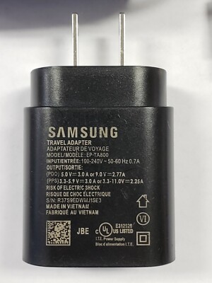 NEW Samsung USB-C type Fast Charging Wall Charger cube +cable  Black 25W