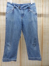 Women's Style Co Capri Size 8 30x22.5 Mid-Rise Zippered Front Pockets