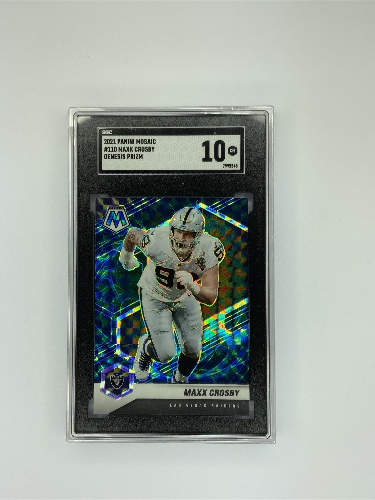 2021 Panini Mosaic - Mosaic Genesis Prizm #110 Maxx Crosby Raiders
