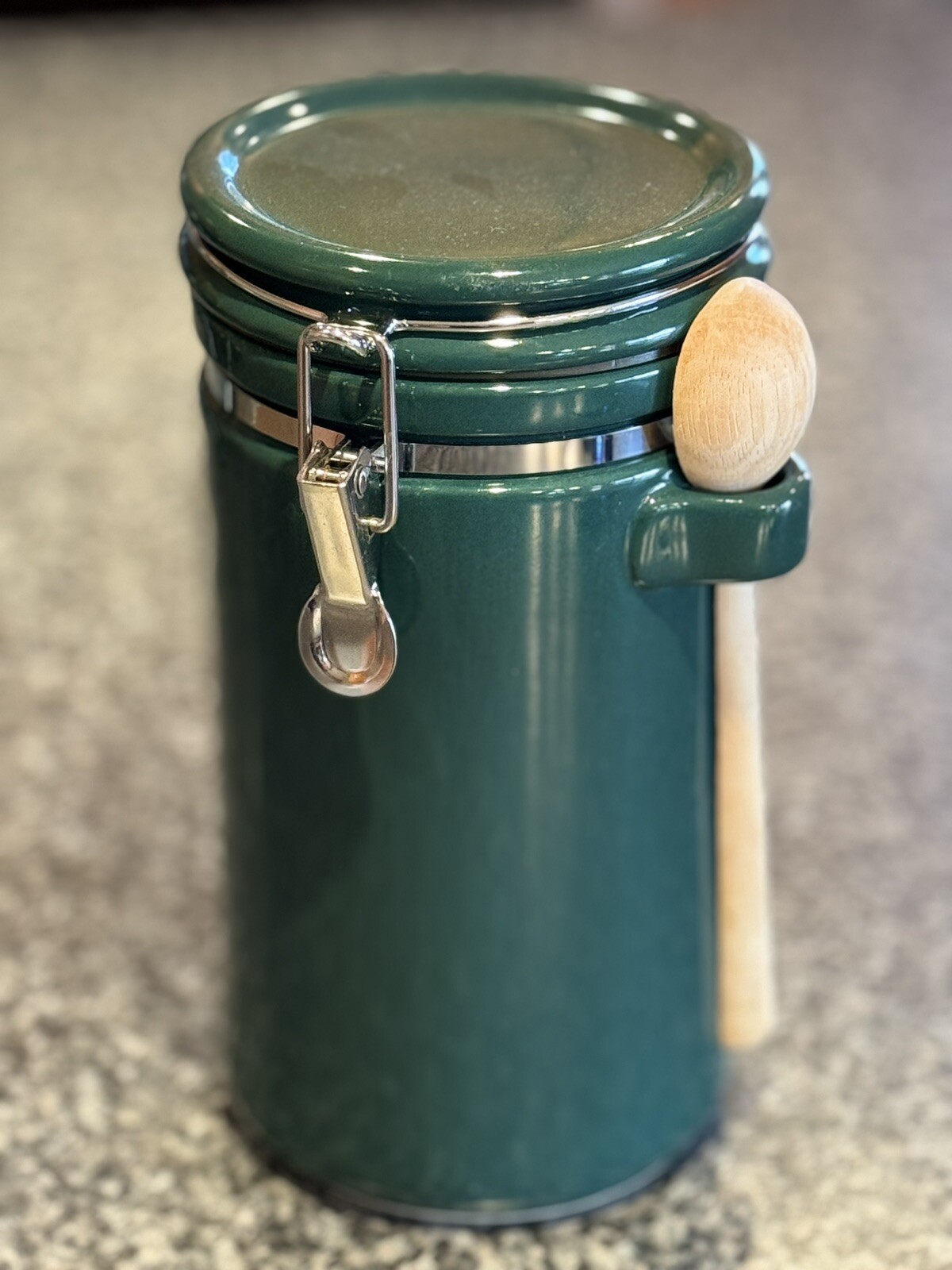 Bee House Canister Green Kitchen Storage Ceramic 9.5 Tall eBay