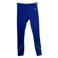 Tory Sport Women's High-Rise Weightless Chevron Leggings Blue/Green Size Small
