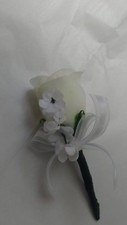 Set of 6 White boutonnieres or Any Color 13.00 RUSH ORDERS AVAIL