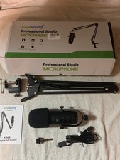 ZealSound Gaming Microphone Kit,Podcast Condenser USB Mic with Boom Arm