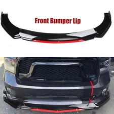 Front Bumper Lip Splitter Chin Spoiler Black+Red Body Kit For Dodge Ram K+