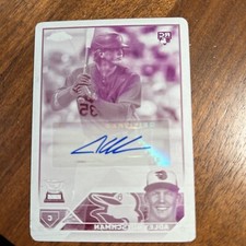 HOT Adley Rutschman 2023 Topps Chrome Magenta Printing Plate 1/1 RC Rookie Auto