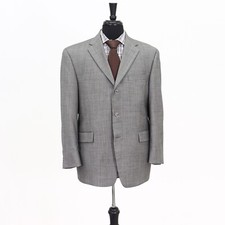 Austin Reed 42S Gray Sport Coat Blazer Jacket Solid 3B Wool