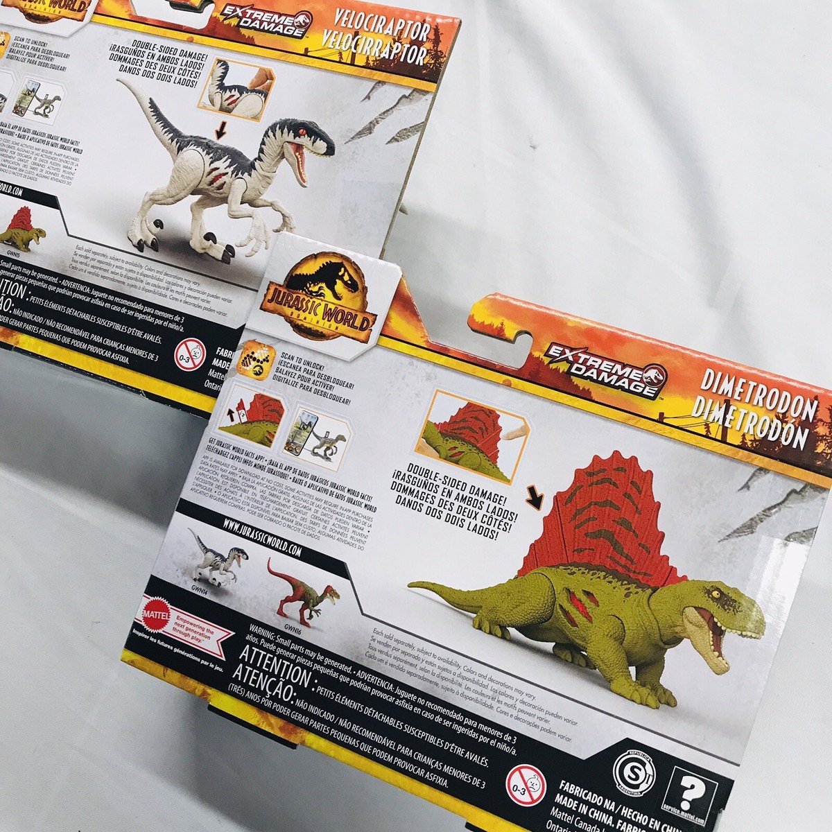 2022 Jurassic World Dominion LOT OF 2 Extreme Damage Dimetrodon